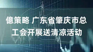 億策略 广东省肇庆市总工会开展送清凉活动